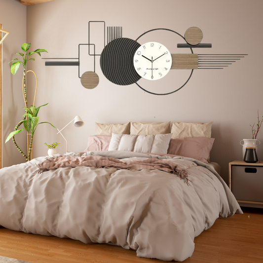 Reloj de pared, adornos artísticos